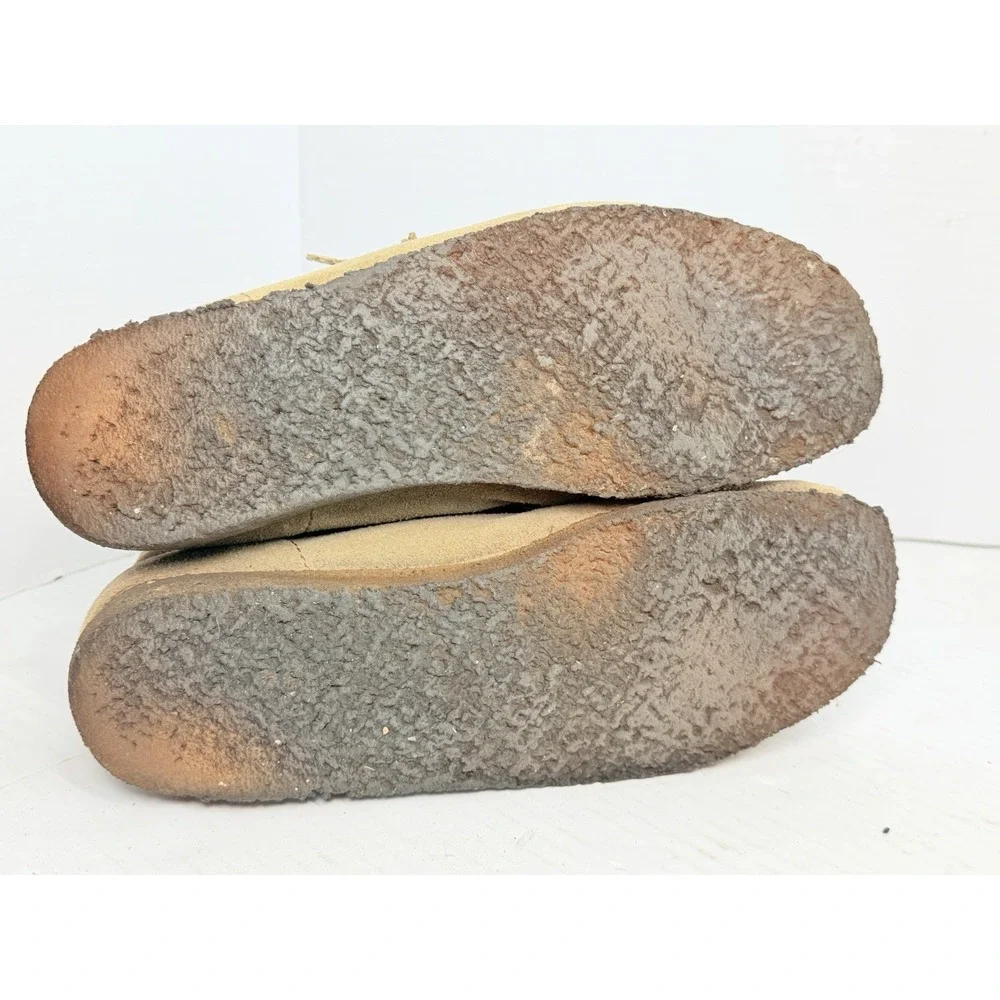 Clarks Originals Wallabee Tan Suede Shoes Men's 12 US UK 11 Crepe Sole
